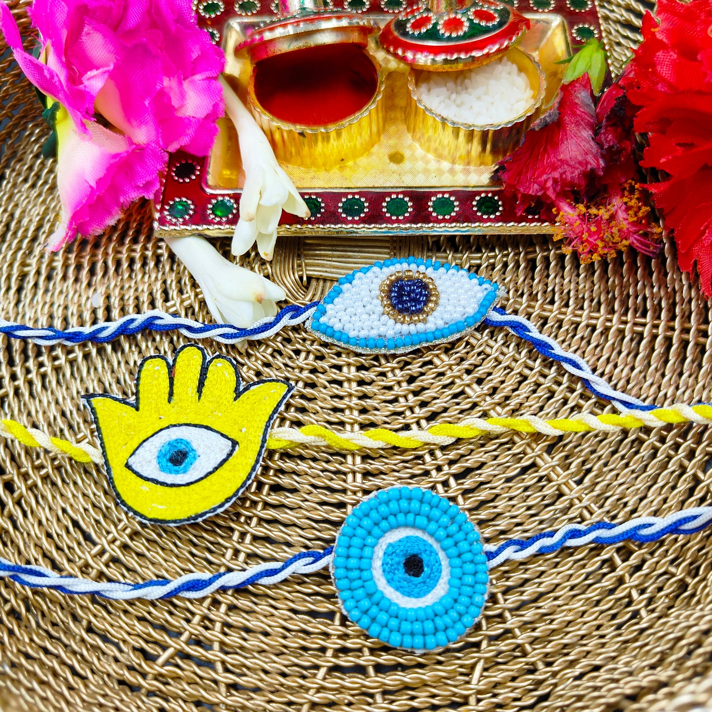 Evil eye Rakhi combo set of 3