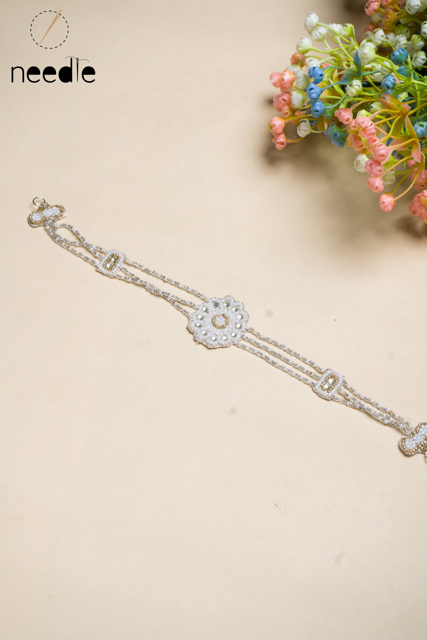 Floral D pearl Mathapatti