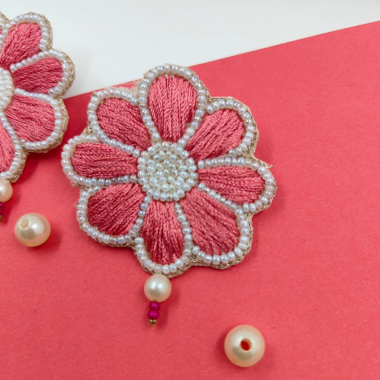 Thread Flower Earrings