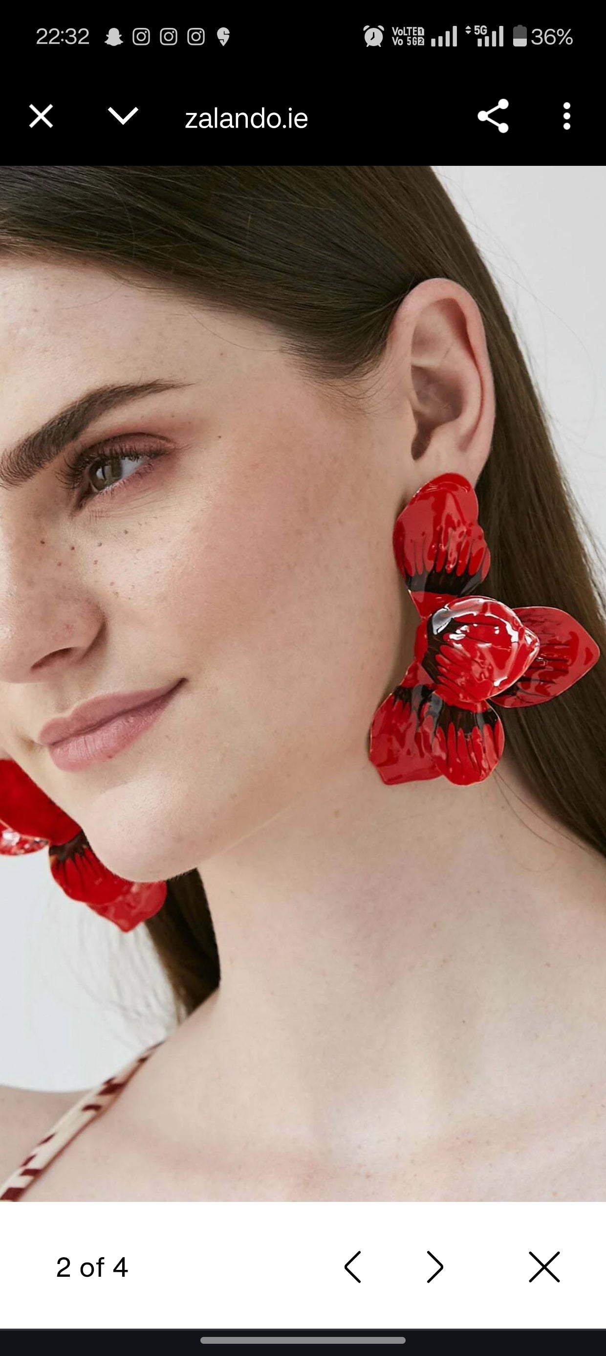Scarlet Bloom Petal Earrings