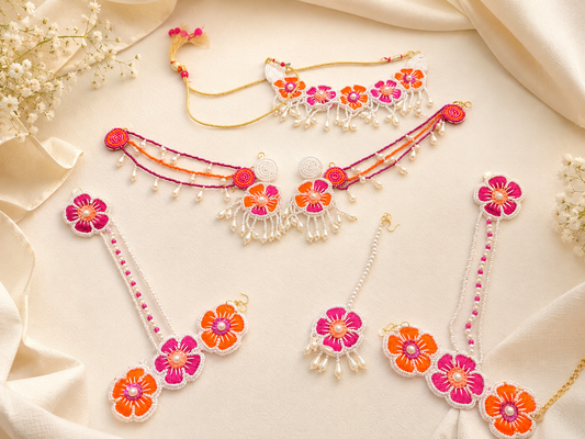 Dual color floral Jewellery