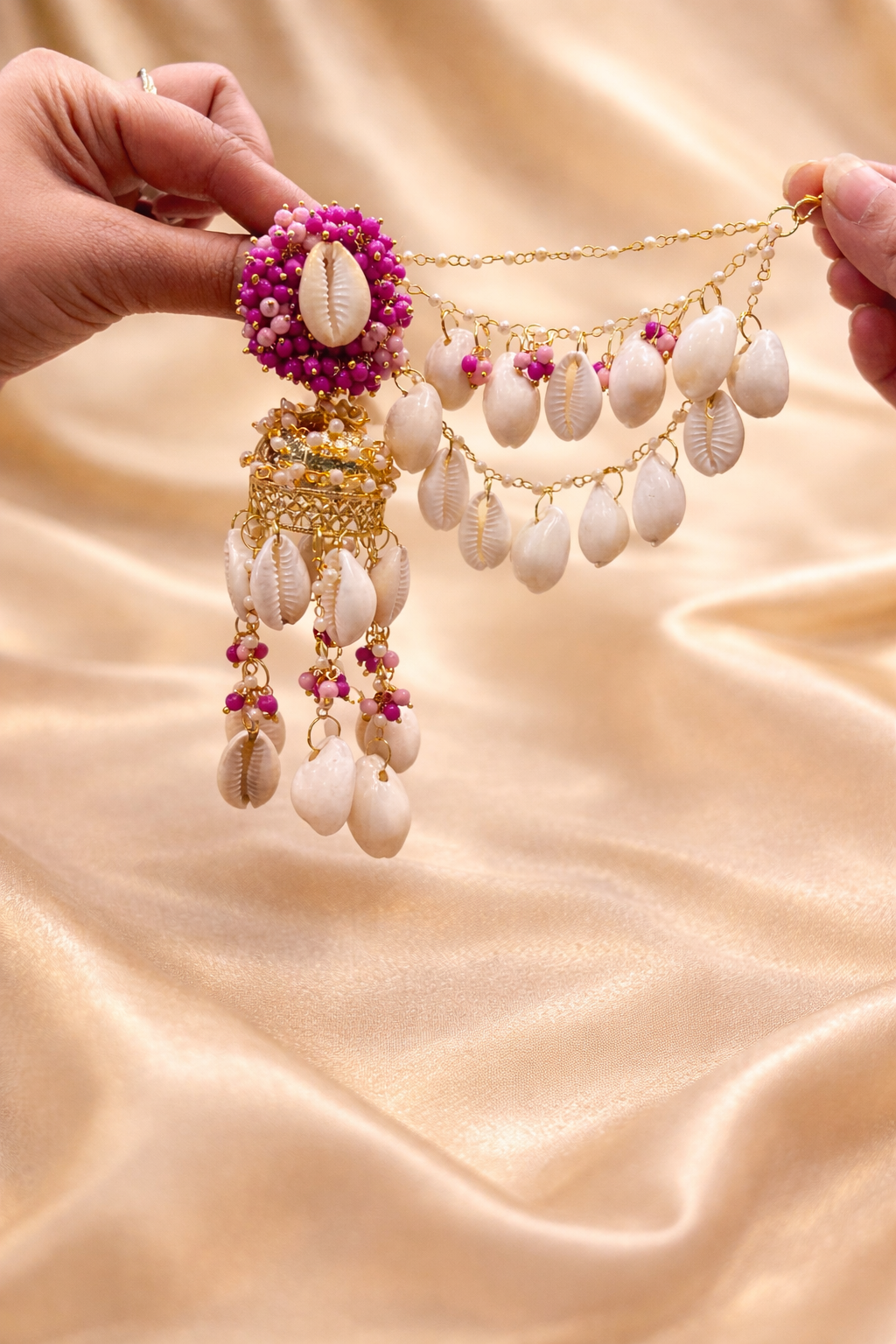 Heavy Jhumka Shell Jewlery