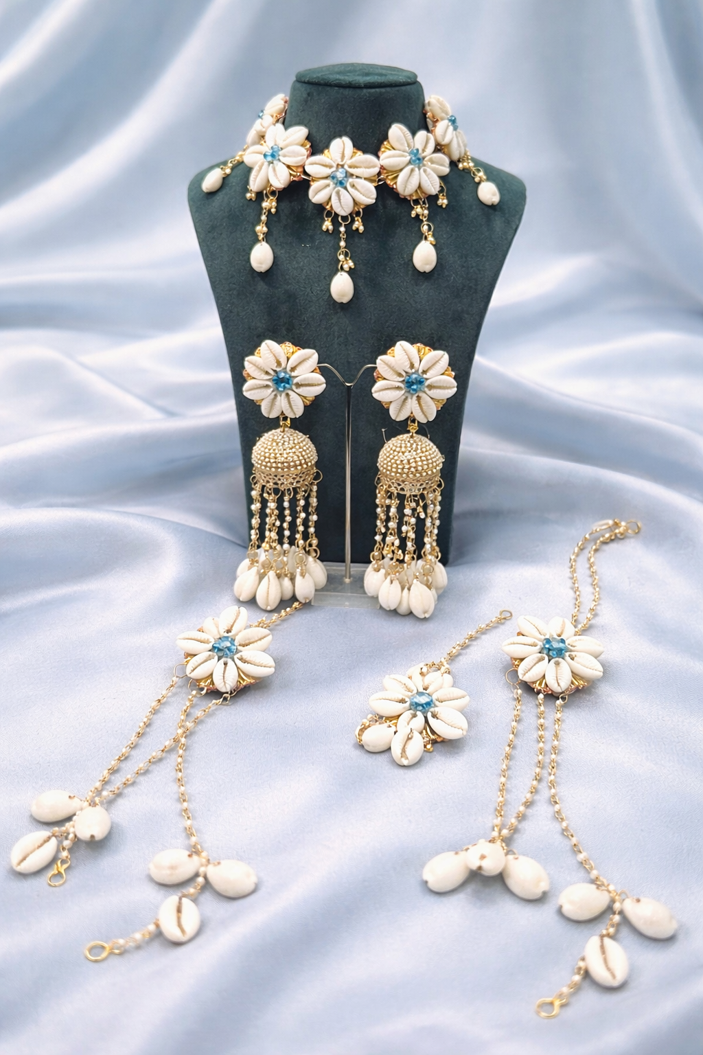Crystal Flower Shell Jewellery