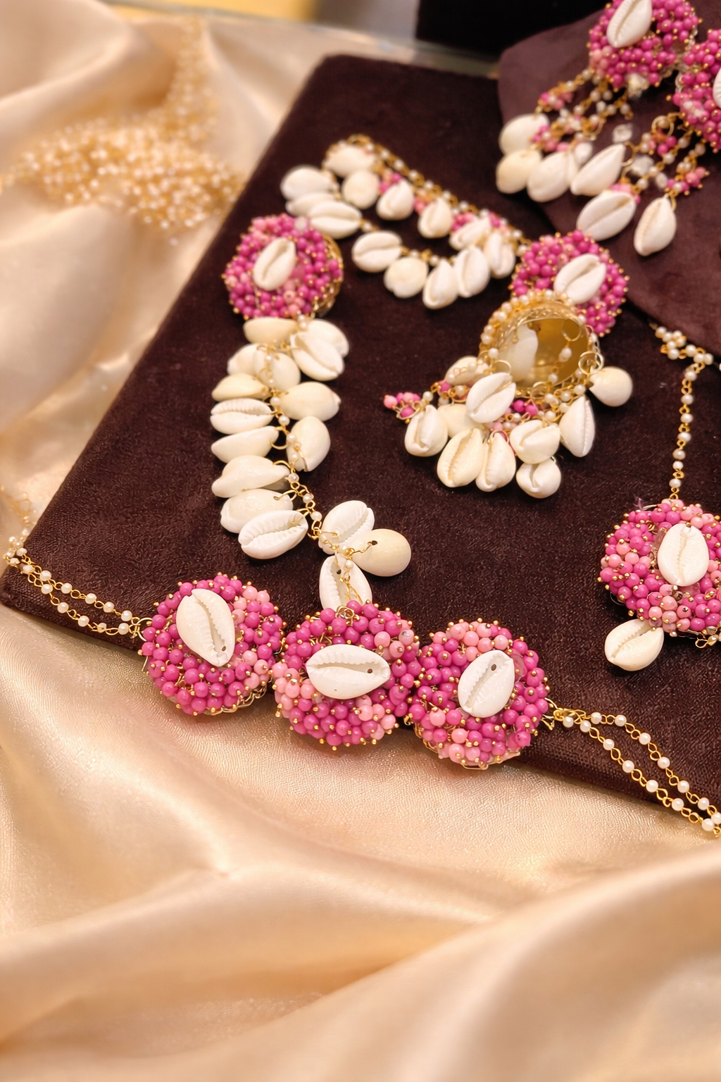 Heavy Jhumka Shell Jewlery