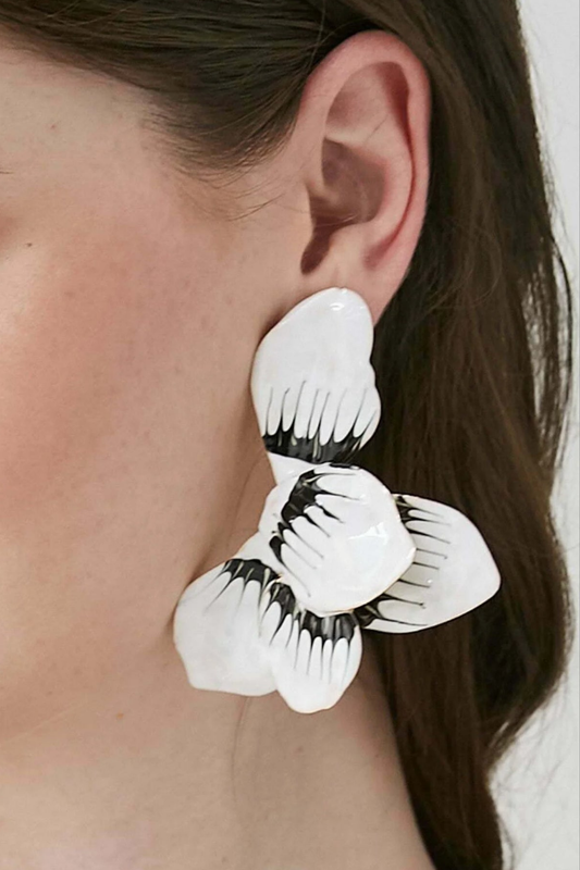 Ivory Bloom Petal Earrings