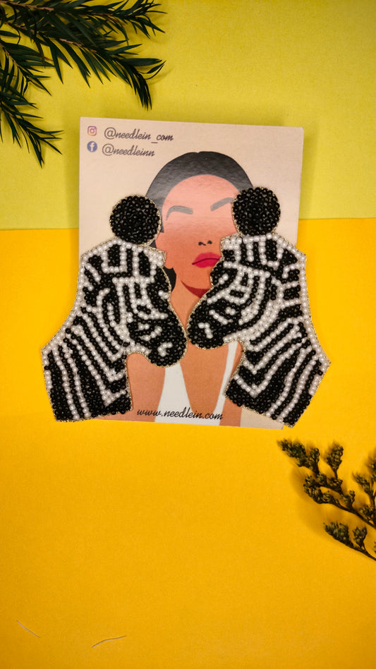 Zebra earring