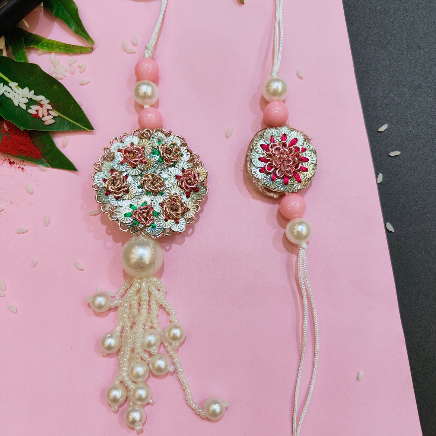 Pastel Rakhi Lumba Set