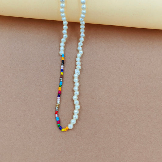 Multicolours Pearl necklace