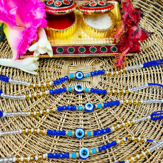 Evil Eye Sada Rakhi Set of 6