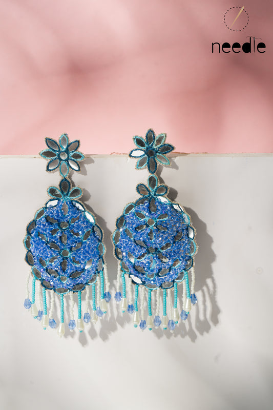 Blue Bling Earrings